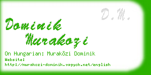 dominik murakozi business card
